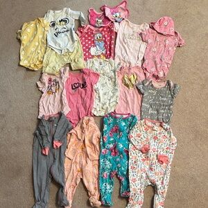 Disney Kids One Pieces bundle - Pink, Yellow, Gray, Blue